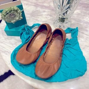 Size 11 Brown Tieks leather